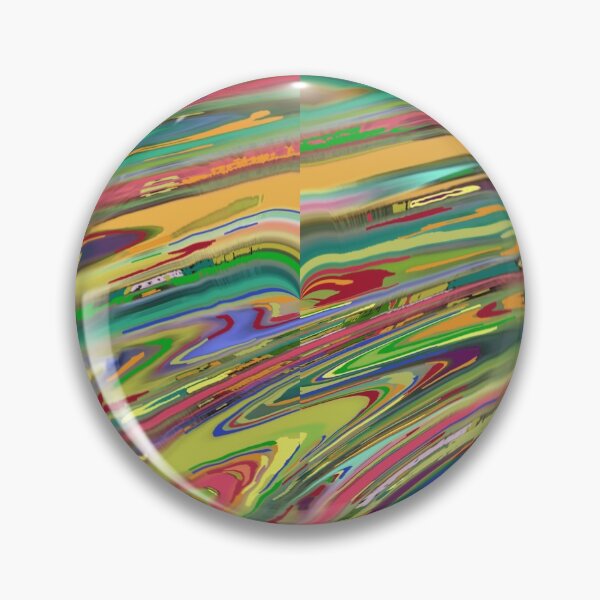 Item preview, Woozy Waves in Green Circle designed and sold by AMGImpressions.