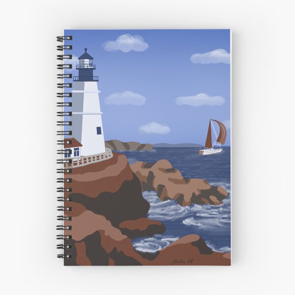 Item preview, Lighthouse 4 - nautical minimal artwork designed and sold by Julia Rudens.