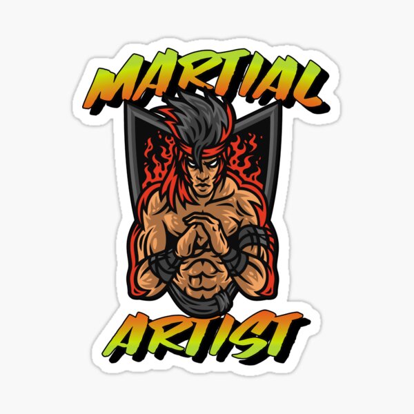 "Martial Artist Cracking Knuckles" Sticker for Sale by JettDesign