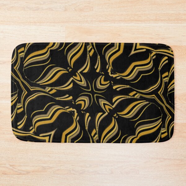 Artikelvorschau, Geometrisches Design in Schwarz und Orange entworfen und verkauft von DFLC Prints.