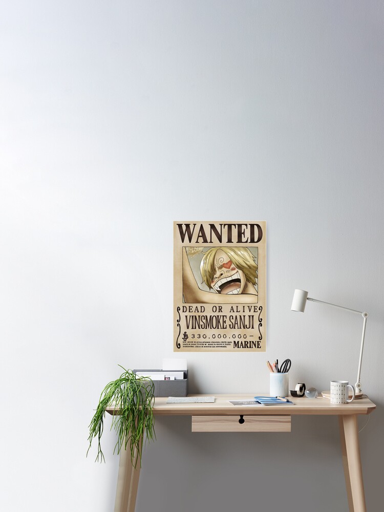 Sanji Wanted Poster Poster for Sale by TheOPStore