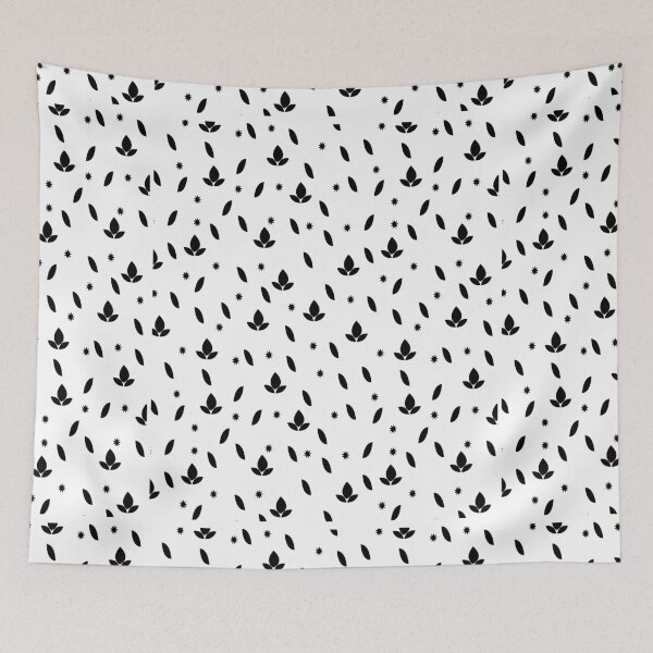Item preview, black flower arrangement pattern for kids designed and sold by KIKOOSTORE.