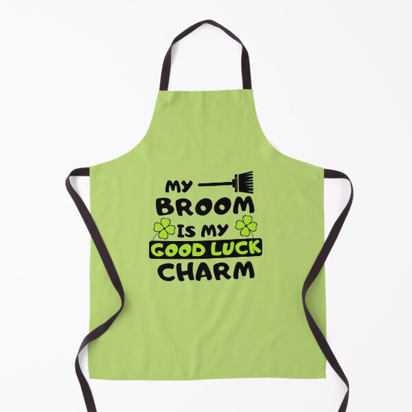 Item preview, My Broom Is My Good Luck Charm St. Patrick's Day Clover Leaf Houskeeping Humor designed and sold by SavvyCleaner.