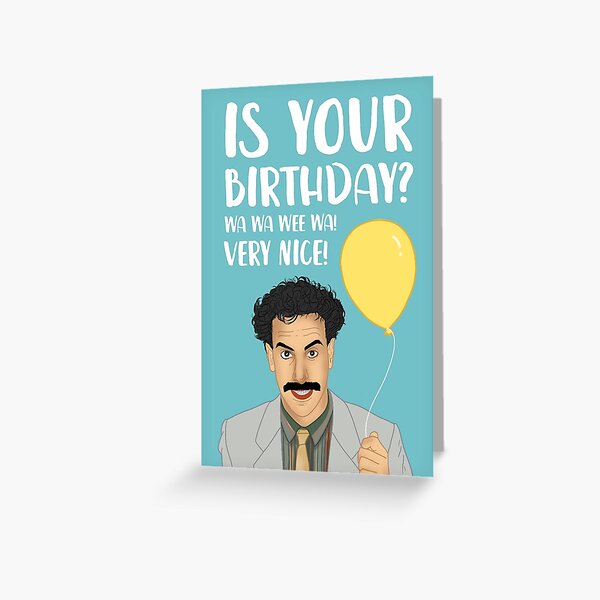 Funny Borat Happy Birthday Greeting Card