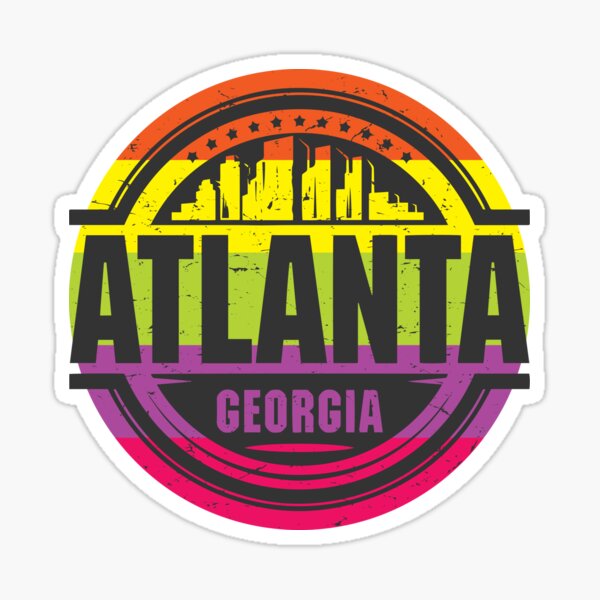 "Atlanta, Sticker for Sale by studio838 Redbubble