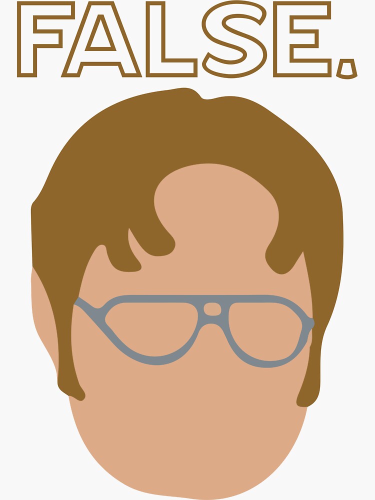 Dwight False Sticker by lglynn