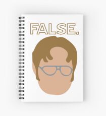 Dwight False Sticker Spiral Notebook