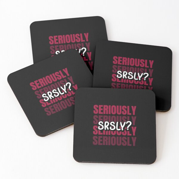 Item preview, SRSLY | Seriously Abbreviation Red Typography designed and sold by DanLopesMerch.