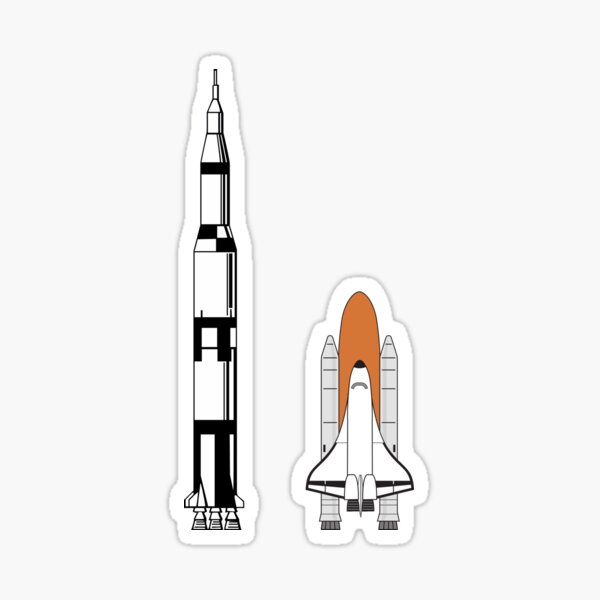NASA Saturn V and Space Shuttle Sticker