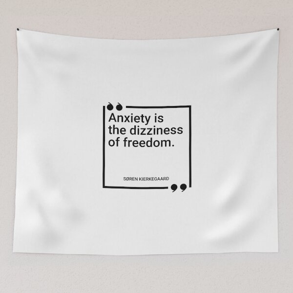 Item preview, Søren Kierkegaard - Anxiety is the dizziness of freedom. designed and sold by SocraticQuotes.