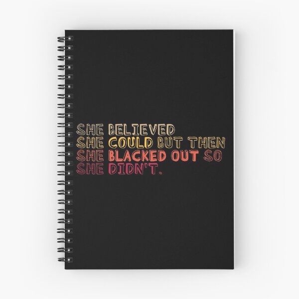 Item preview, She believed she could but she blacked out so she didn't - Colorful College party girl designed and sold by LookFrog.
