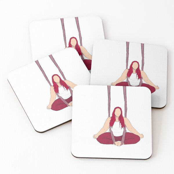 Item preview, Body Positive Aerial Yoga Red Head Woman designed and sold by Lantern And Ember.