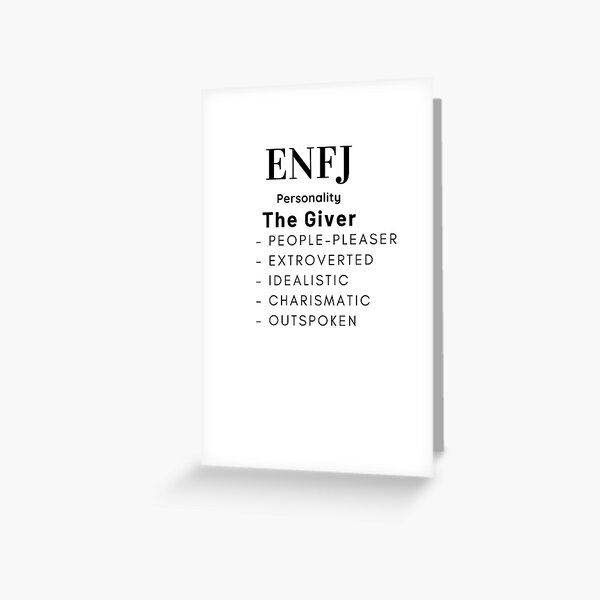 ENFJ - MBTI Protagonist Personality Greeting Card for Sale by BrainChaos