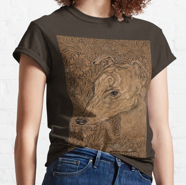 Yumi the greyhound on Morris marigolds Classic T-Shirt