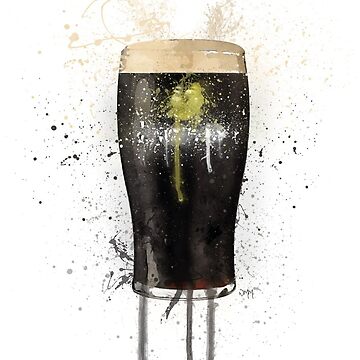 Stout Guinness Glass Art Art Board Print for Sale by woollymm