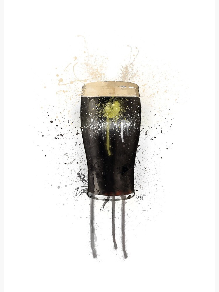 Stout Guinness Glass Art Art Board Print for Sale by woollymm