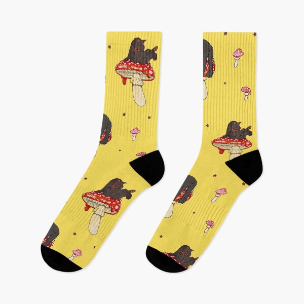 Item preview, Black Cats on Red Spotted Mushrooms designed and sold by Jessuh.