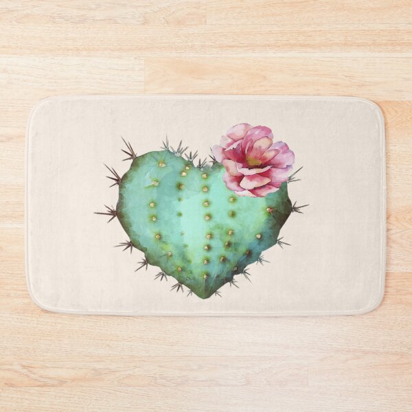 Item preview, Cactus illustration with pink flower, watercolor, cool succulent plant drawing designed and sold by Collagedream.