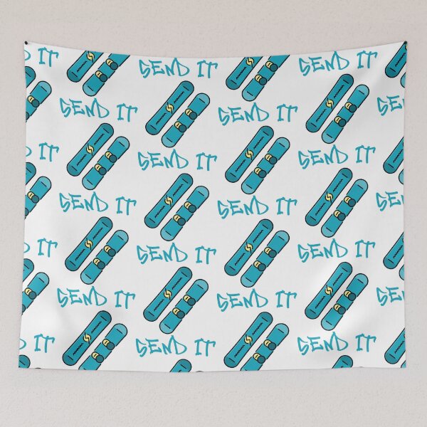 Item preview, Send it, snowboarding powder, sendit, mountain sports, winter sports, skiing sticker pack, snowboarding sticker pack, winter vacation sticker pack, skiing stickers designed and sold by HomeConscious.