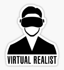 Virtual Realist - Black Clean Sticker