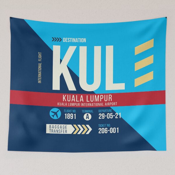 Item preview, Kuala Lumpur (KUL) Airport Code Baggage Tag designed and sold by SLAG-Creative.