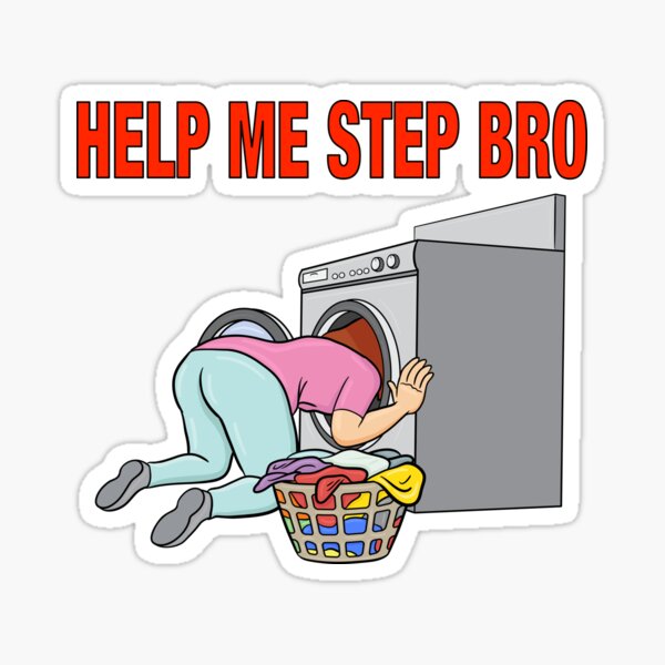Help Me Step Bro Sticker