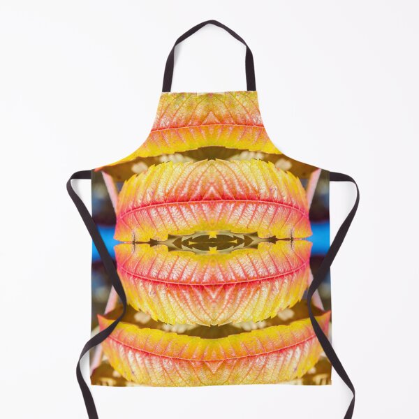 Item preview, Orange sumac leaves pattern surreal symmetrical kaleidoscope designed and sold by Grégory DUBUS.