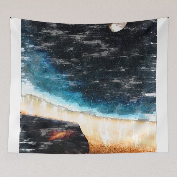 Item preview, Desert Night Sky Moon Over Sand Dune. For Moon Lovers. Bright Moon Collection designed and sold by ColortrixArt.