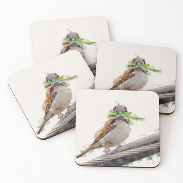 Item preview, Brushed Watercolor brown bird designed and sold by amazimals.
