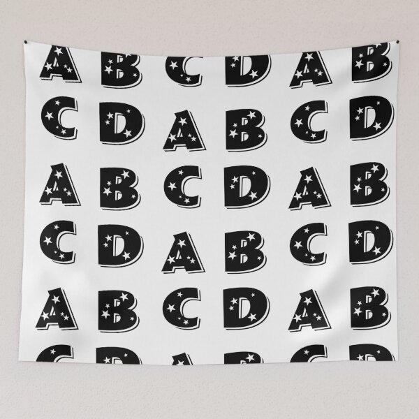 Artikelvorschau, Alphabet Aufkleber Pack Buchstabe C Buchstabe D Buchstabe B Buchstabe A Großbuchstaben entworfen und verkauft von KLINESTORE.