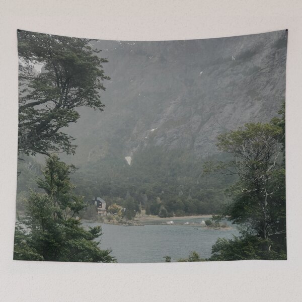 Item preview, Foggy lake in the mountains designed and sold by julidescole.