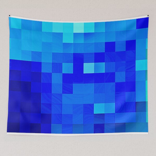 Item preview, Blue Pixel Mess Absolutely Impossible Pattern  designed and sold by LJWDesigns.