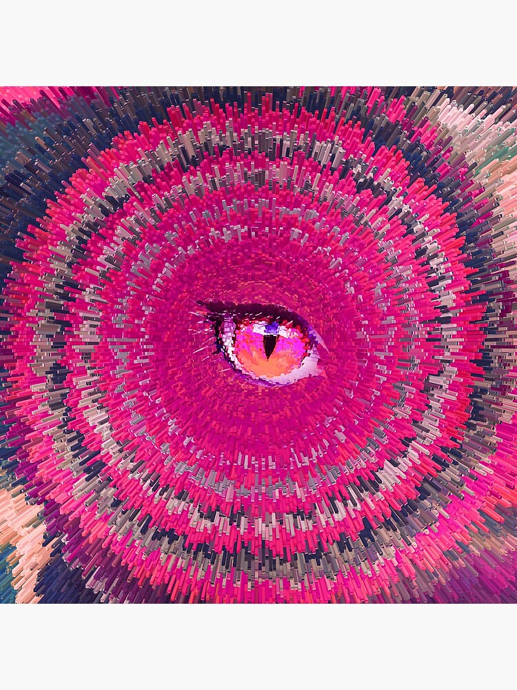 "Eye Pixelated Art , Eye Cate, Cute Cate Eye, Animal Art, Modern Eye