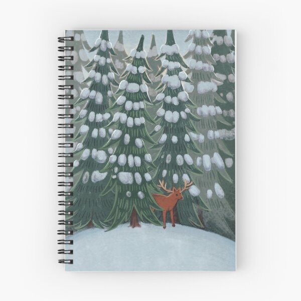 Item preview, Deer in the winter forest designed and sold by maloukipperart.