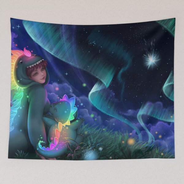 Artikelvorschau, Nachtregenbogen und Zilla entworfen und verkauft von RainbowZilla.