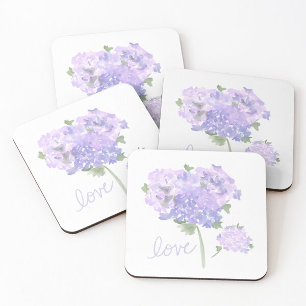 Item preview, Purple Hydrangea Love Watercolor designed and sold by ALEXIA SPEEKS.