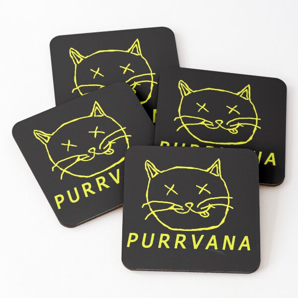 Item preview, Purrvana Fitted Scoop T-Shirt designed and sold by Pawtastic Vibes.