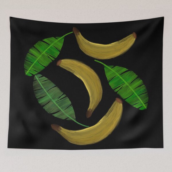 Item preview,  Bananas and leaves - black designed and sold by Juliana  Costa.