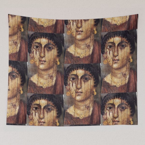 Item preview, Fayum mummy portrait ancient Egypt woman designed and sold by The-Roman-Lady.