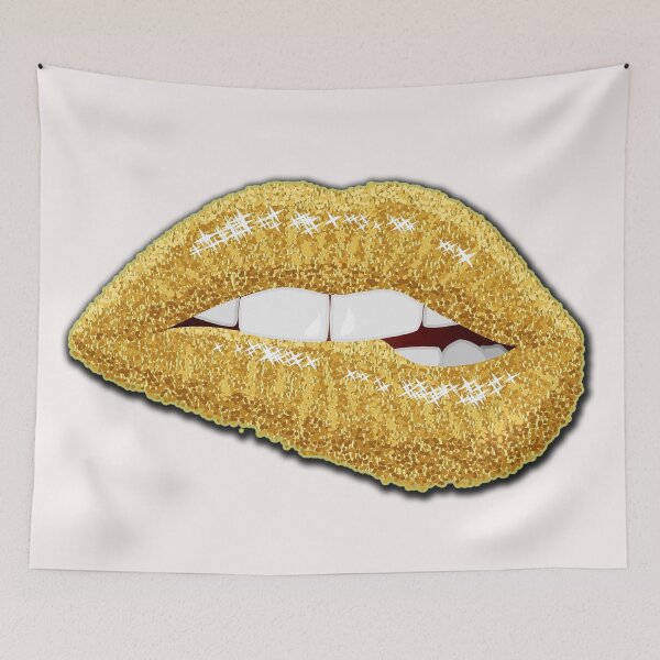 Item preview, Gold Glitter Lips designed and sold by TBShali.