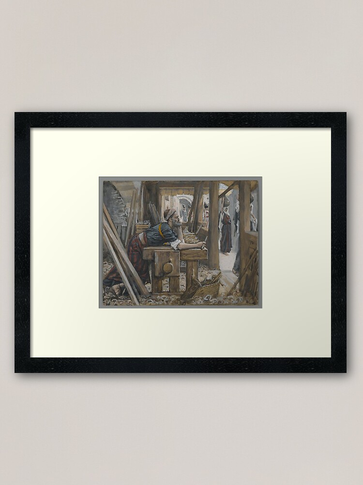 The Anxiety of Saint Joseph James Tissot Framed Art Print