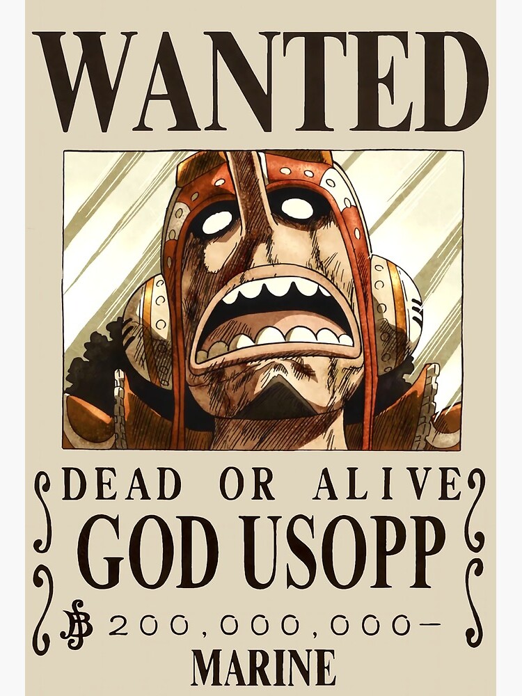 Usopp Wanted Poster. Art Board Print for Sale by TheOPStore