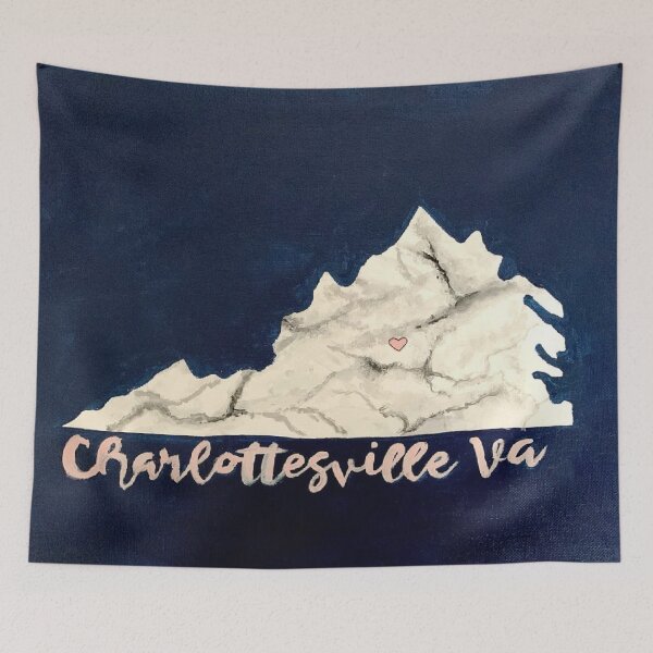 Item preview, Charlottesville, VA map designed and sold by rayrayarts.