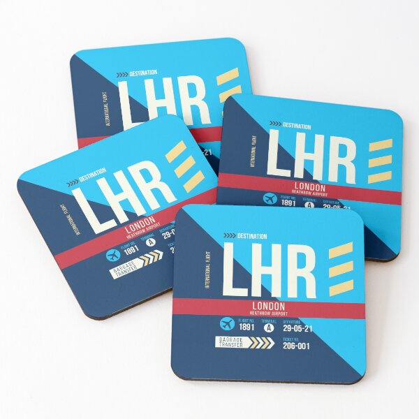 Item preview, London Heathrow (LHR) Airport Code Baggage Tag designed and sold by SLAG-Creative.