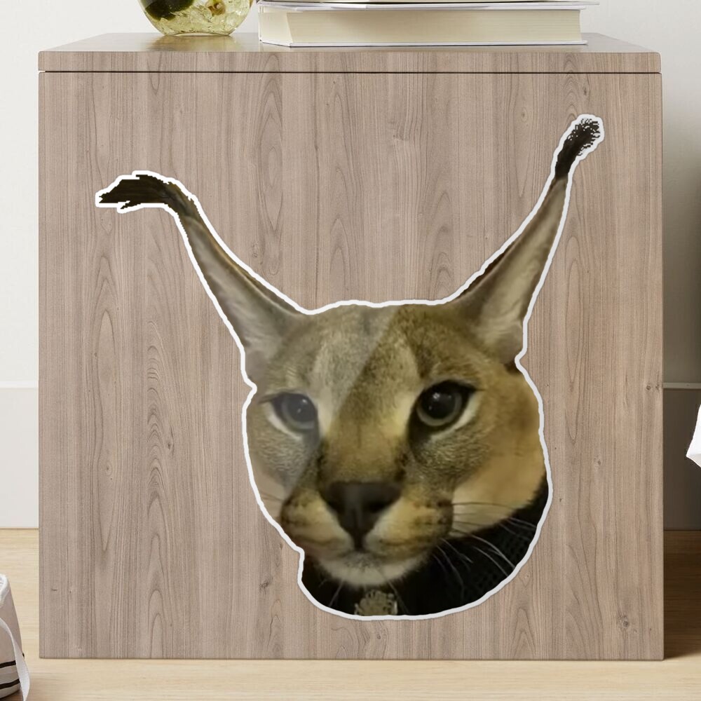  4” Floppa Sticker Big Cat Lynx Punk Goth Art Skate Cat Wild  Cool Morph Meme : Everything Else