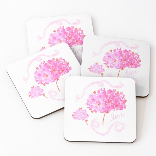 Item preview, Pink Hydrangea Love Watercolor designed and sold by ALEXIA SPEEKS.