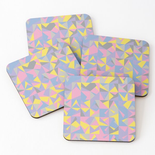 Item preview, Abstract ornament with geometric polygonal tiles in multicolor palette variation designed and sold by acidmit.