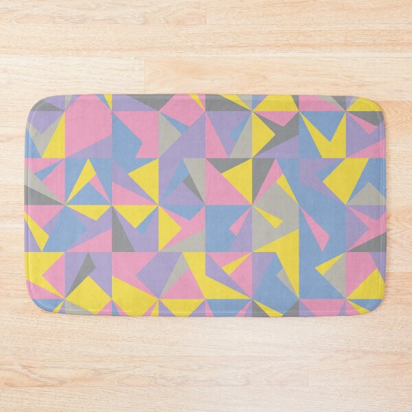 Item preview, Abstract ornament with geometric polygonal tiles in multicolor palette variation designed and sold by acidmit.