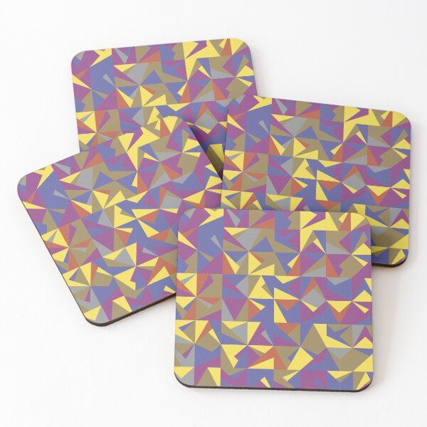 Item preview, Abstract pattern with geometric polygonal tiles in multicolor palette variation designed and sold by acidmit.