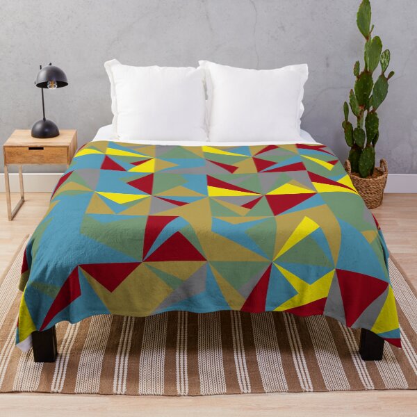 Item preview, Geometric polygonal tiles in abstract mosaic in multicolor palette variation designed and sold by acidmit.